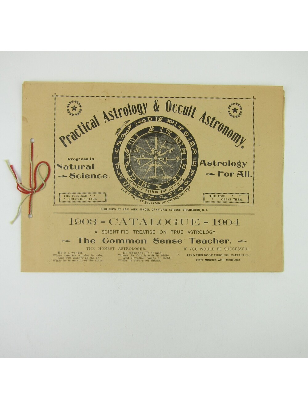 Practical Astrology & Occult Astronomy Catalogue Booklet Antique 1903 - 1904